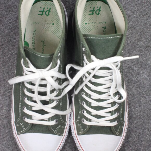 PF Flyers Center Hi Top Sneakers Forest Green Shoes Retro Vintage Mens Size 11 - Picture 10 of 12